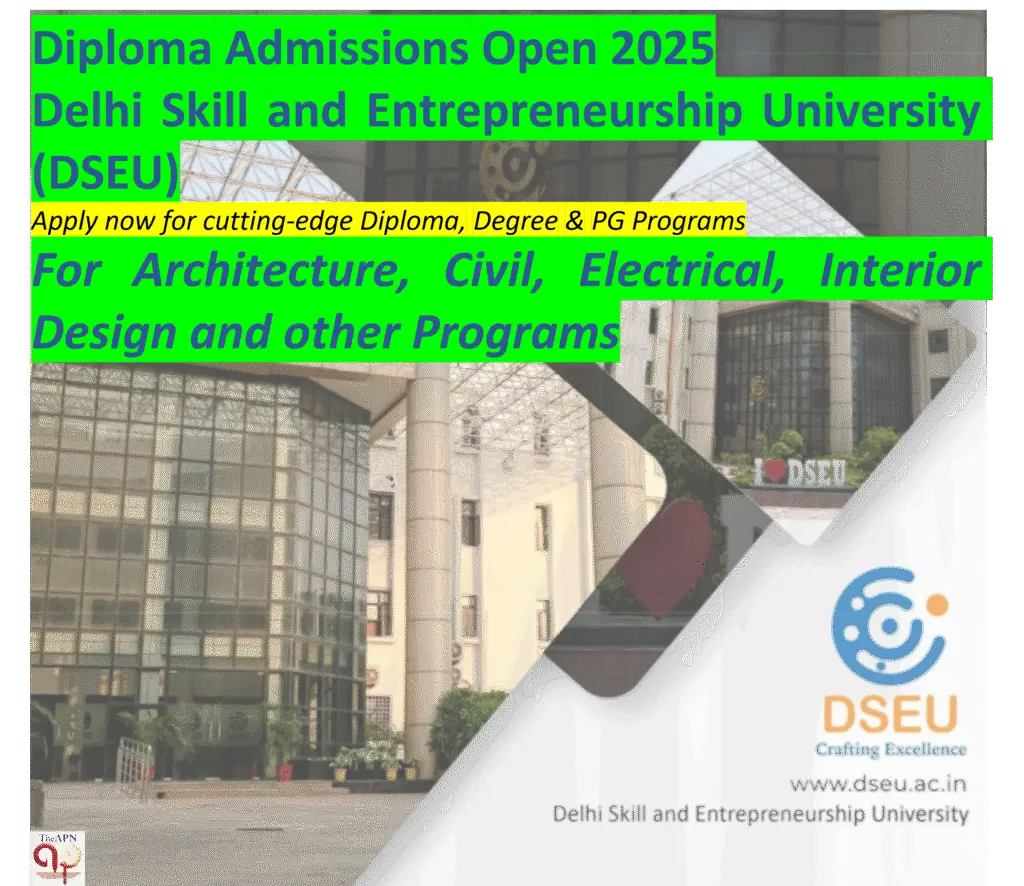 DSEU Diploma Admissions Open 2025