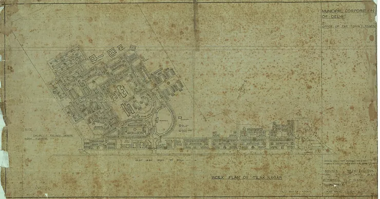 Index Plan of Tilak Nagar in 1961