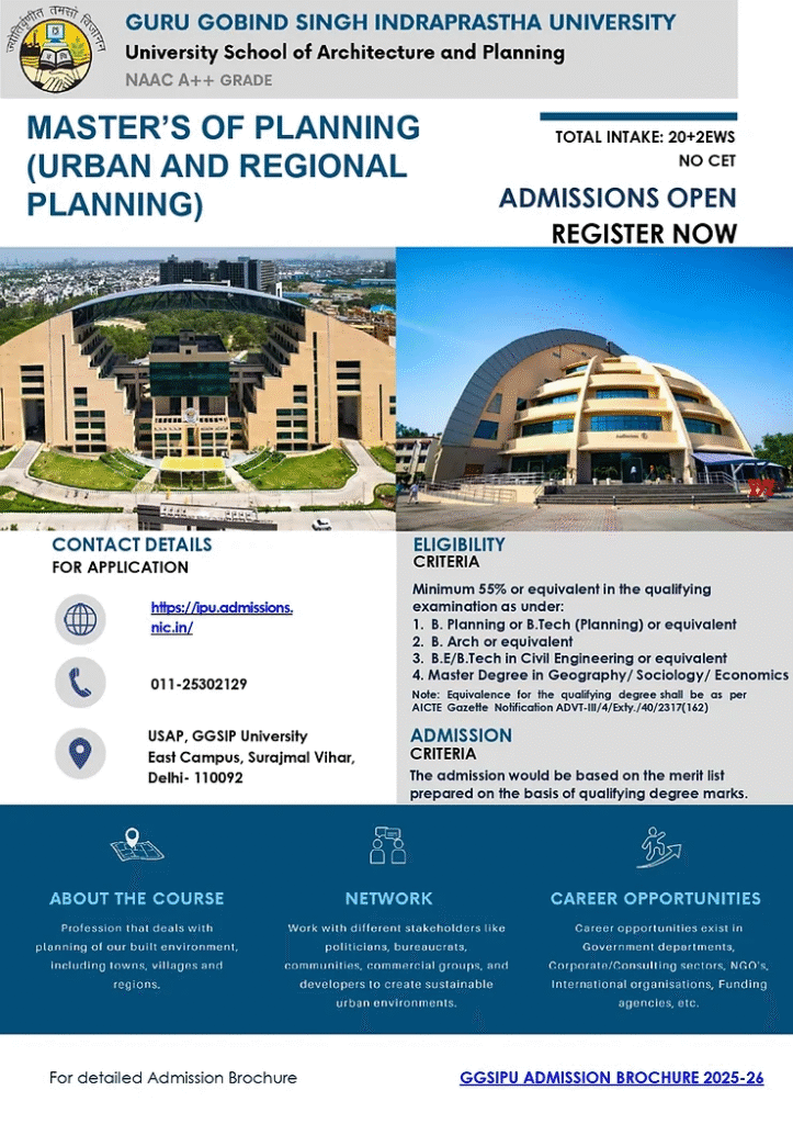 Admissions Open for Master’s in Urban and Regional Planning