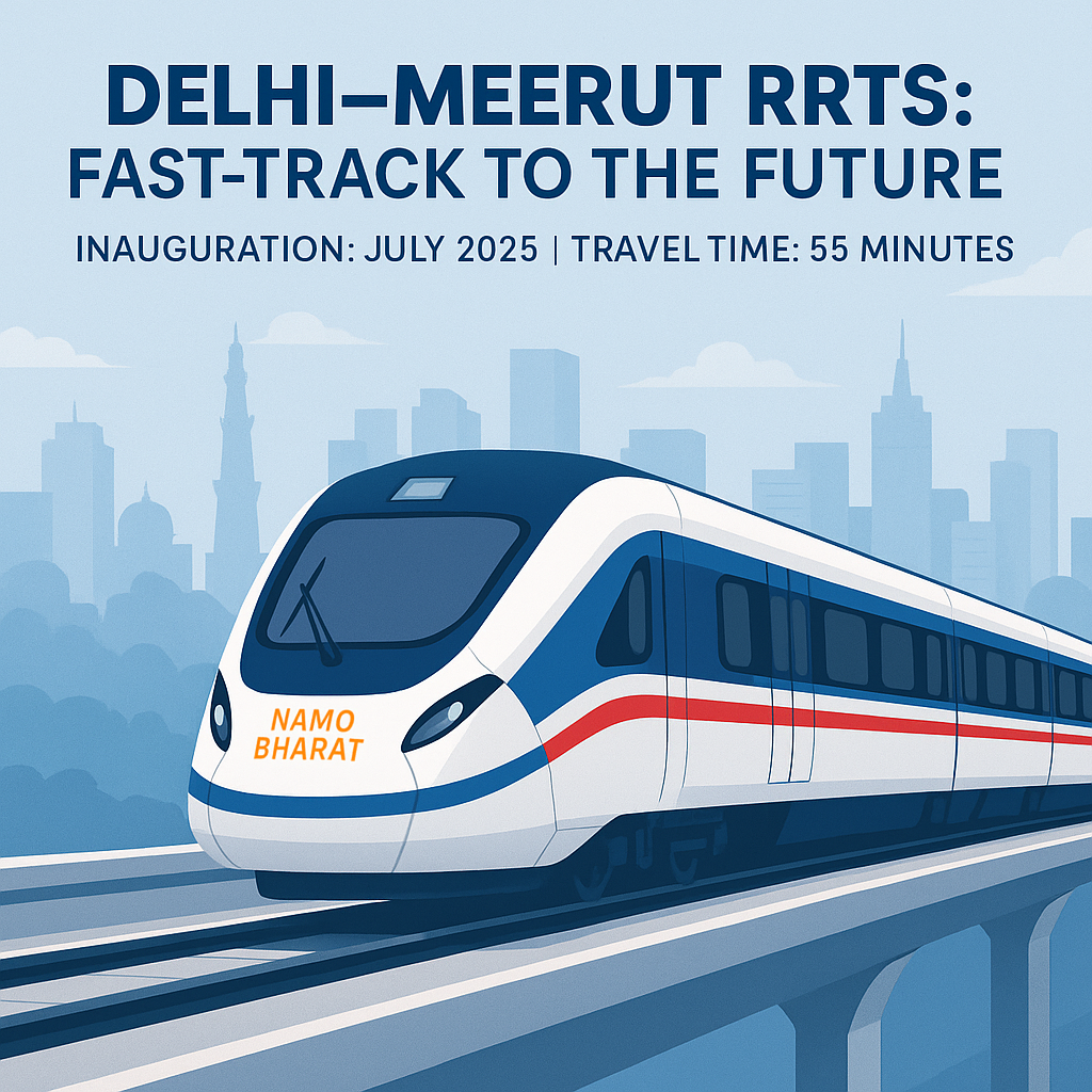 Namo Bharat high-speed train on elevated Delhi–Meerut RRTS corridor – launching July 2025