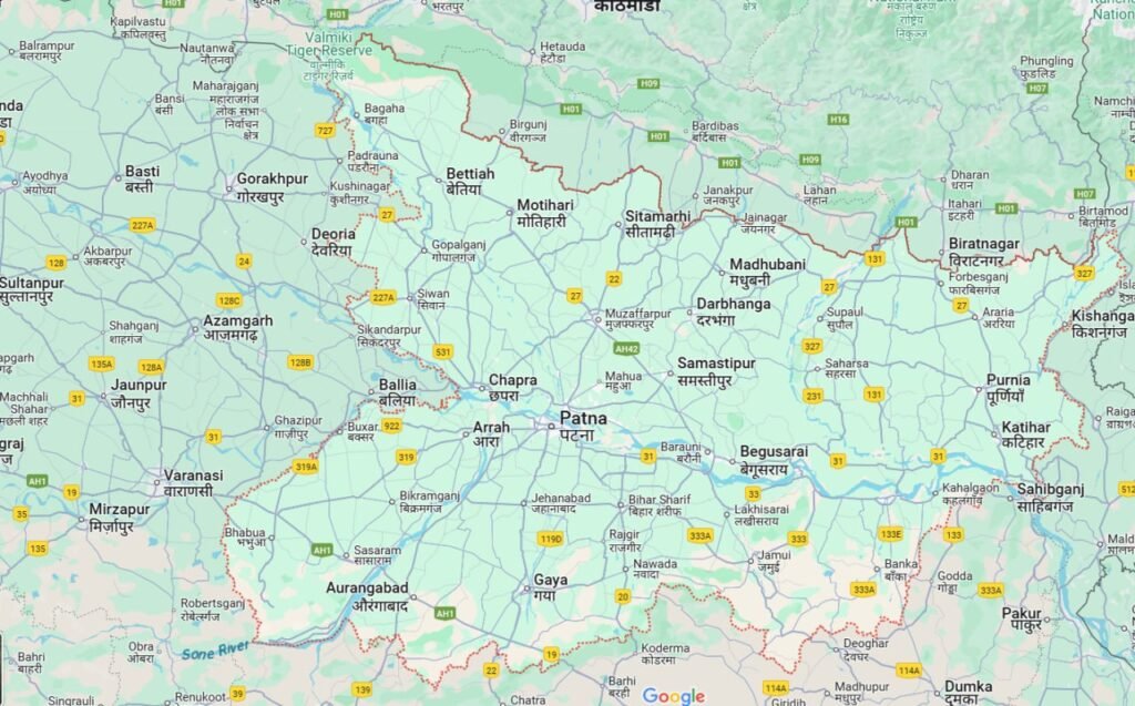 Map- Bihar Development Projects in Motihari