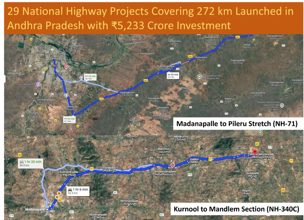 29 National Highway Projects Covering 272 km Launched in Andhra Pradesh with ₹5,233 Crore Investment