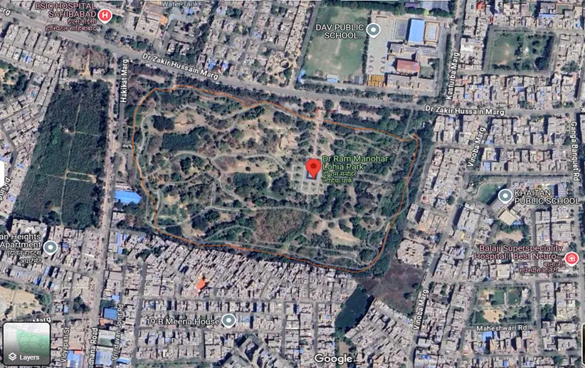 Map: Dr. Ram Manohar Lohia Park