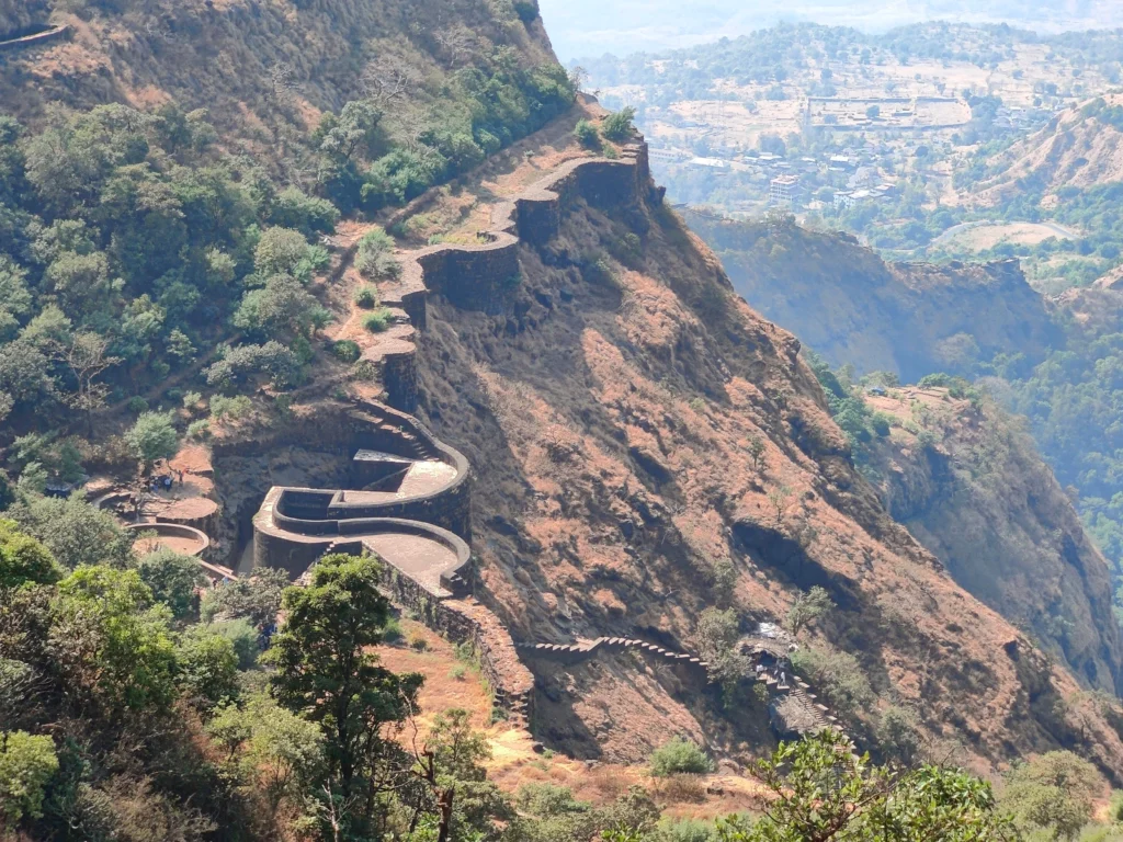 Aerial view of Raigad Fort, one of the 12 Maratha forts inscribed as UNESCO World Heritage List Site in 2025