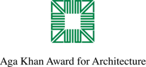 Logo of the AKAA (Aga Khan Award for Architecture) featuring a green square with a central black square and geometric cut-out patterns in the corners.