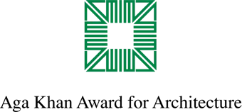 Logo of the AKAA (Aga Khan Award for Architecture) featuring a green square with a central black square and geometric cut-out patterns in the corners.