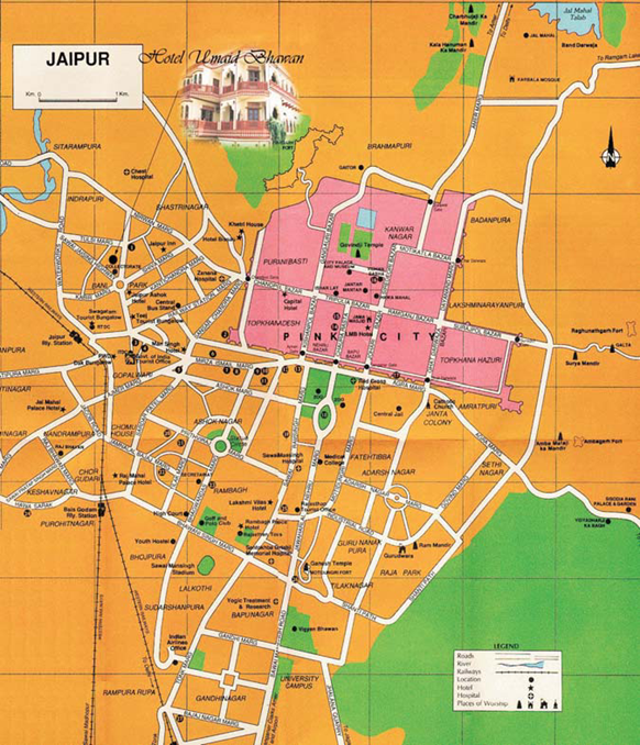 Map : Jaipur city