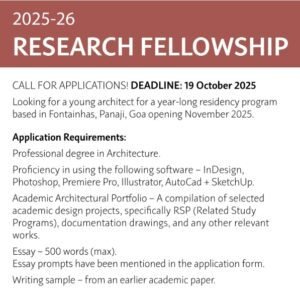Charles Correa Foundation Invites Applications for 2025–26 Research Fellowship