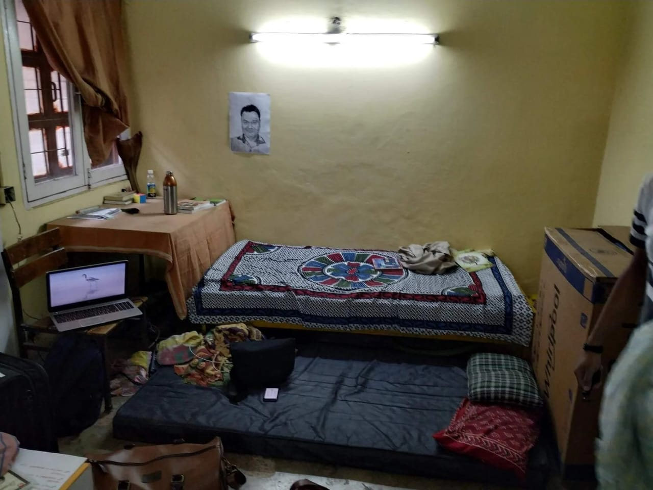 A student hostel room at SPA Delhi’s Maharani Bagh accommodation.