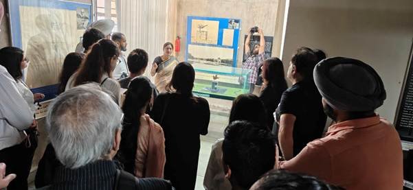 Heritage Museum Walk led by Ar. Deepika Gandhi during the Chandigarh City Dialogue event.