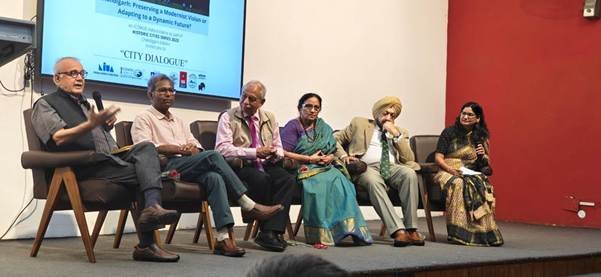 Prof. Ravindran spoke on balancing preservation with innovation in Chandigarh’s urban future.