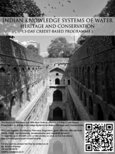 SPA Delhi Offers 3-Day Programme on Indian Knowledge Systems of Water, Heritage and Conservation