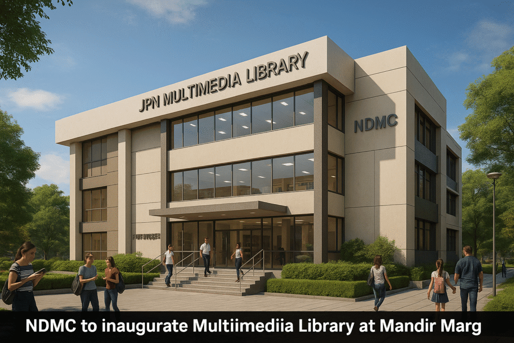 JPN Multimedia Library at Mandir Marg to open by January 2025 under NDMC’s modern learning initiative.