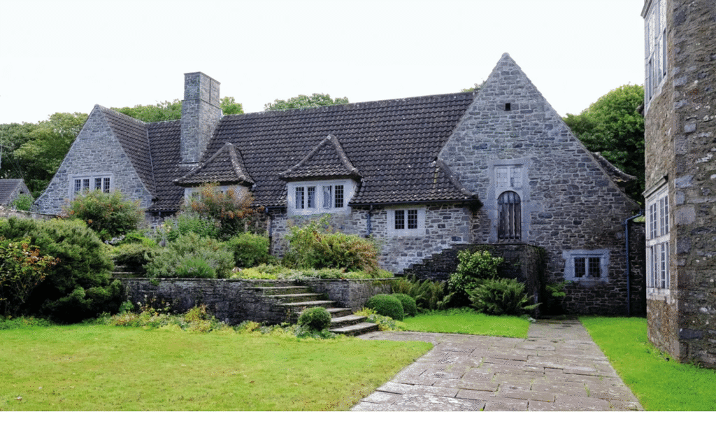 Costelloe Lodge in Connemara, an Irish country retreat designed by Sir Edwin Lutyens blending English country house style with local stone.