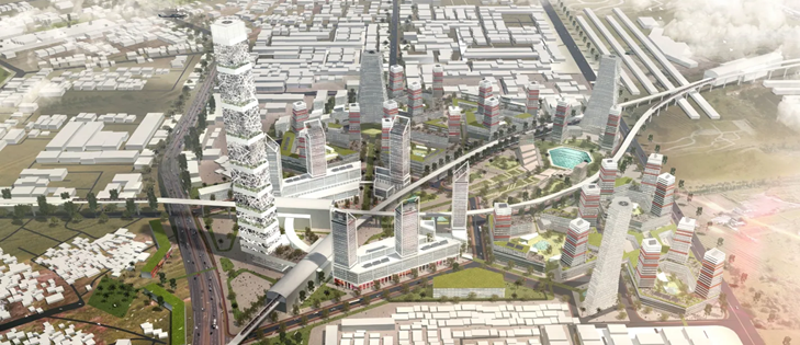 Aerial view of Karkardooma East Delhi Hub