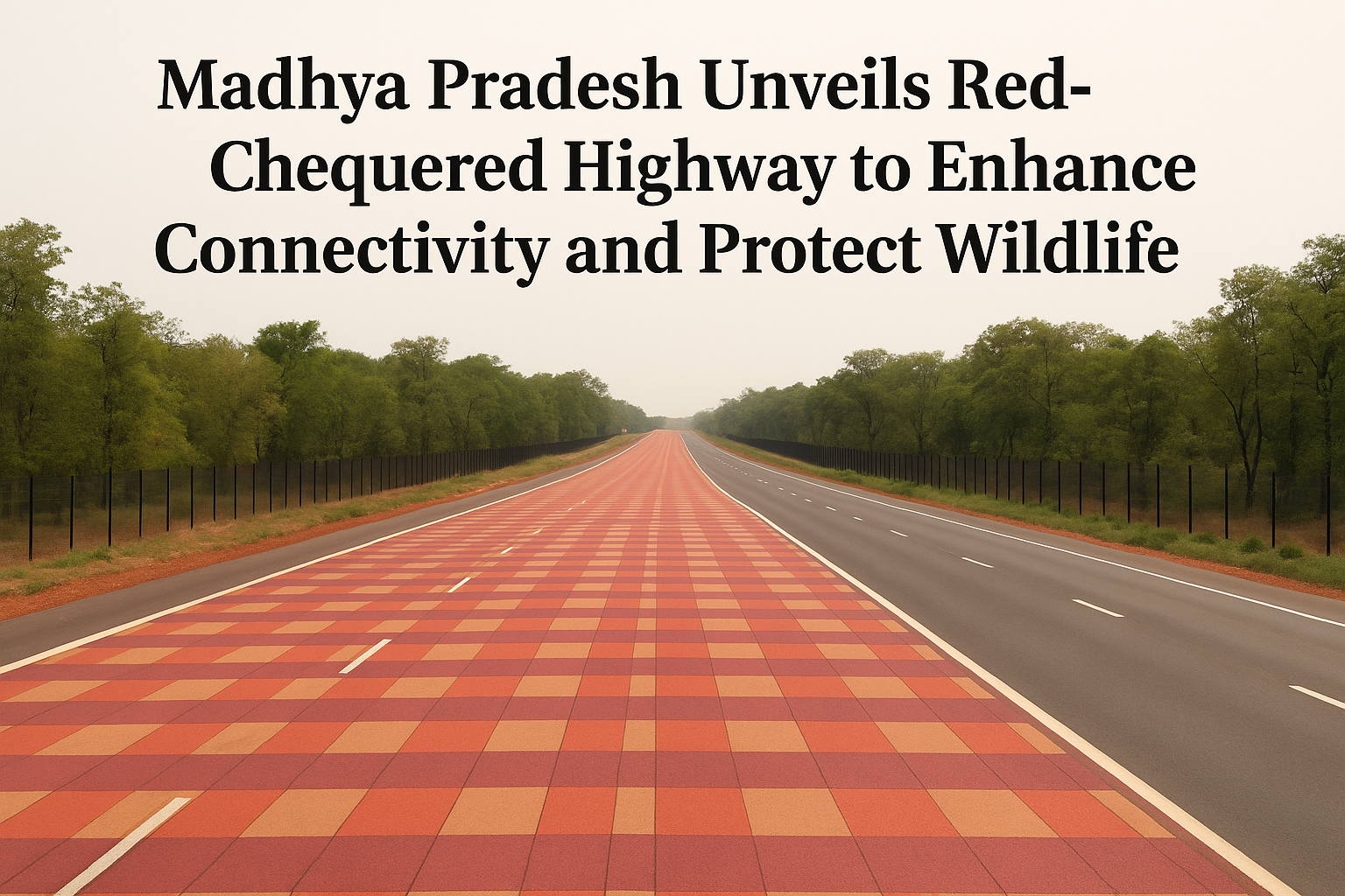 Madhya Pradesh Unveils Red-Chequered Highway to Enhance Connectivity and Protect Wildlife