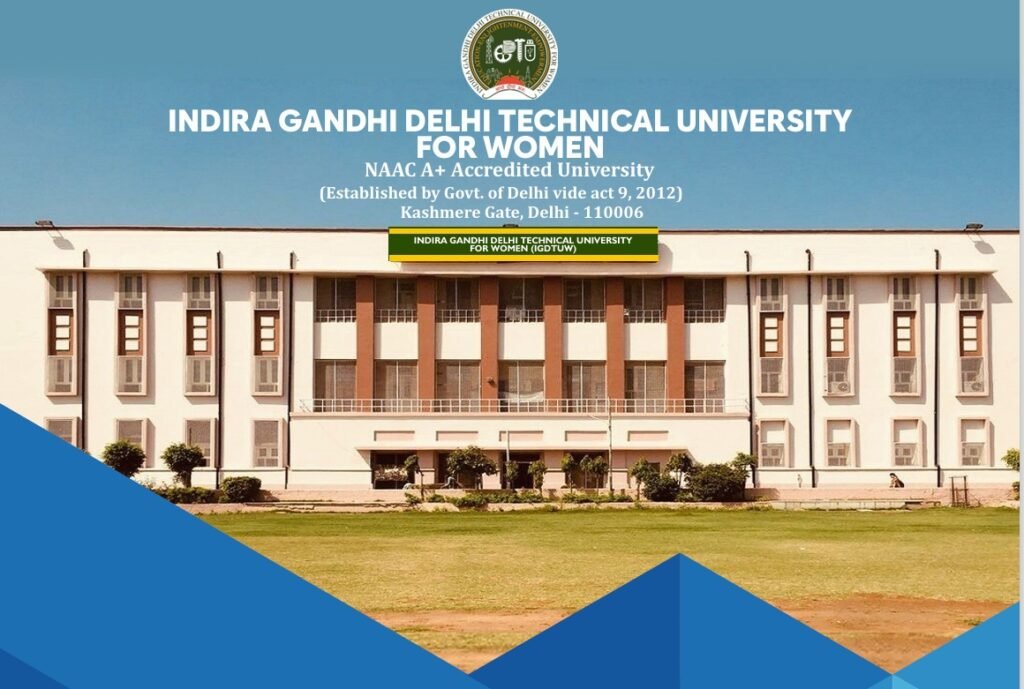IGDTUW campus announcing Ph.D. admissions for Winter Session 2025–26