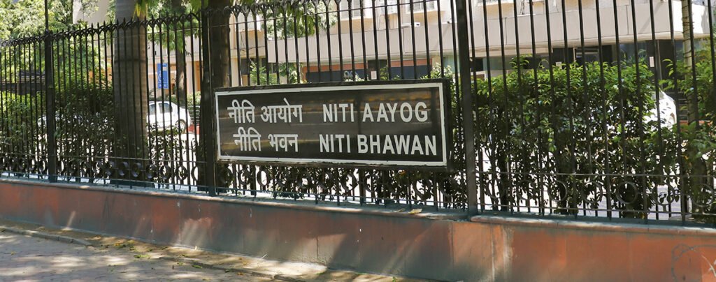 NITI Aayog higher education report Signboard of NITI Aayog at NITI Bhawan, New Delhi, headquarters of India’s premier policy think tank.