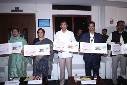 Release of special postal cover during inauguration of Gen-Z themed campus Post Office at VIT-AP University
