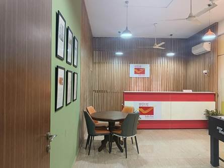 Foosball and recreational zone inside the Gen-Z themed campus Post Office at VIT-AP University, Amaravati