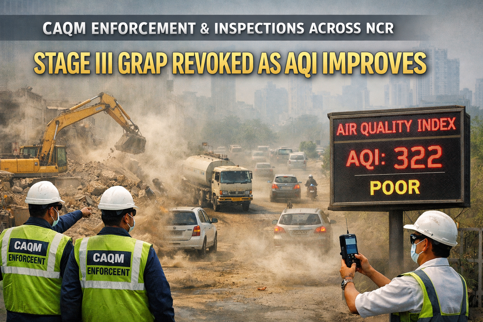 CAQM Reviews Enforcement Across NCR; Stage III GRAP Restrictions Revoked as Air Quality Improves