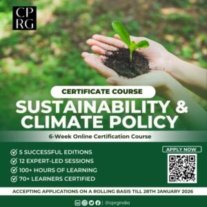CPRG Announces 6-Week Online Certificate Course on Sustainability and Climate Policy