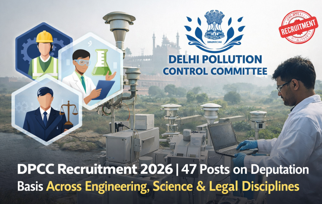 Delhi Pollution Control Committee recruitment 2026 for environmental engineers and scientists