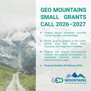 GEO Mountains Small Data Grants 2026–2027: Call for Proposals Now Open