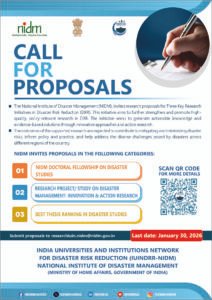 NIDM Invites Research Proposals for Three Key Initiatives in Disaster Risk Reduction 2026