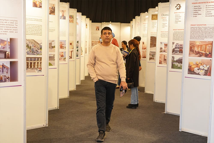 Architects Gallery showcasing regional architectural projects at INTEXT Expo 2026 Ludhiana