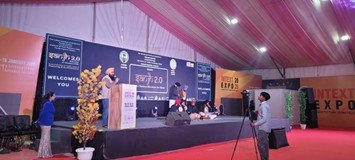 Shabd Kirtan performance during SRIJAN cultural event at INTEXT Expo 2026 Ludhiana