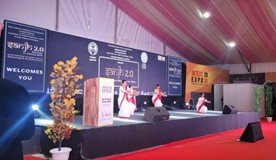 Ganesh Vandana dance performed by students during SRIJAN event at INTEXT Expo 2026