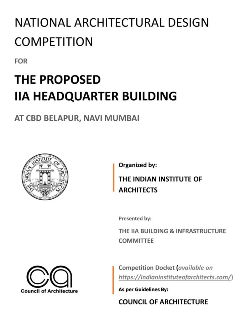 Indian Institute of Architects Headquarters Architectural Design Competition 2026 at CBD Belapur Navi Mumbai
