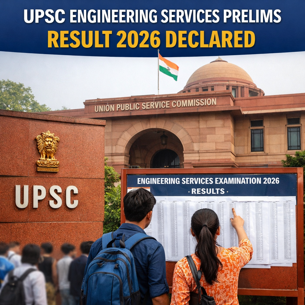 UPSC Engineering Services Preliminary Examination 2026 result declared in New Delhi