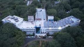 Aerial view of V.O. Chidambaranar Port Authority Administration Building in Tuticorin awarded IGBC Platinum Rating for sustainable and energy-efficient design