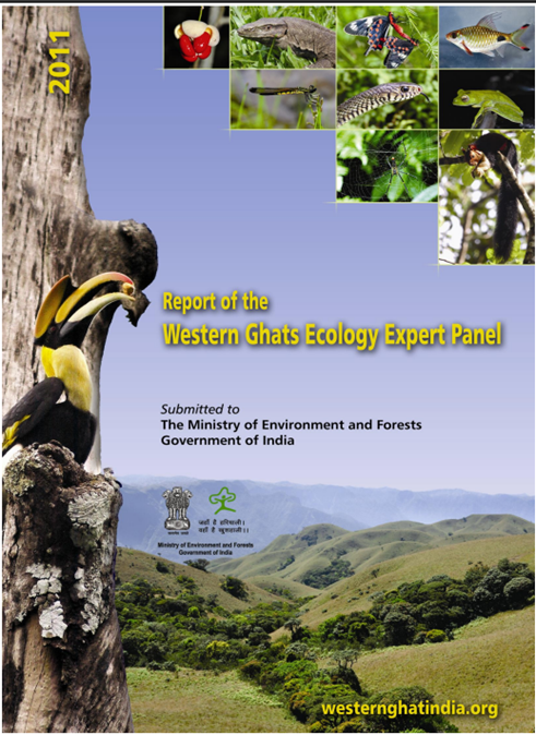 Cover page of the 2011 Western Ghats Ecology Expert Panel report chaired by Madhav Gadgil