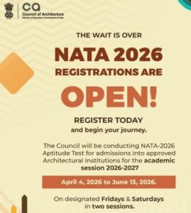 NATA 2026 Registrations Open for B.Arch Admissions Across India