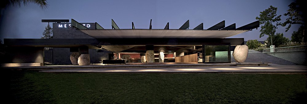 Restaurant Mestizo in Santiago Chile designed by architect Smiljan Radić