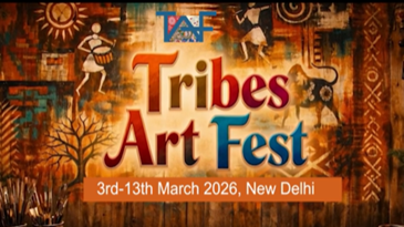 Tribes Art Fest 2026 poster showcasing tribal art festival New Delhi