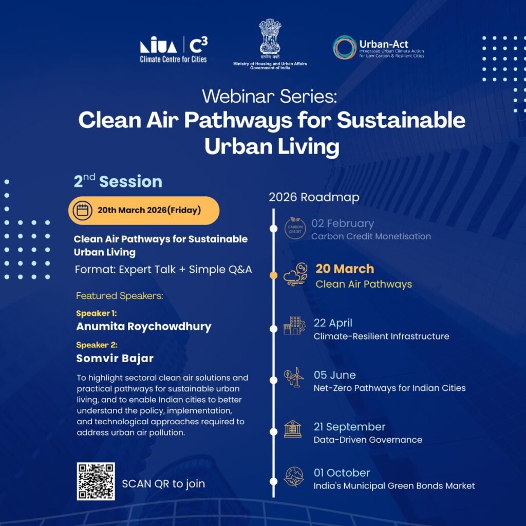 Urban Act climate action webinar series India poster