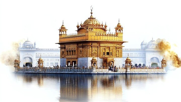 Shri Harmandir Sahib Golden Temple Amritsar with reflection in Amrit Sarovar