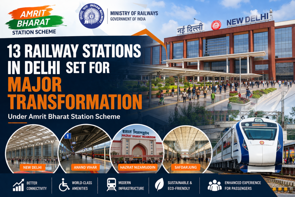 New Delhi Railway Station redevelopment under Amrit Bharat Station Scheme
