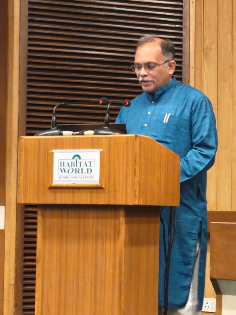 Speaker presenting at Architecture Matters XI panel discussion in New Delhi