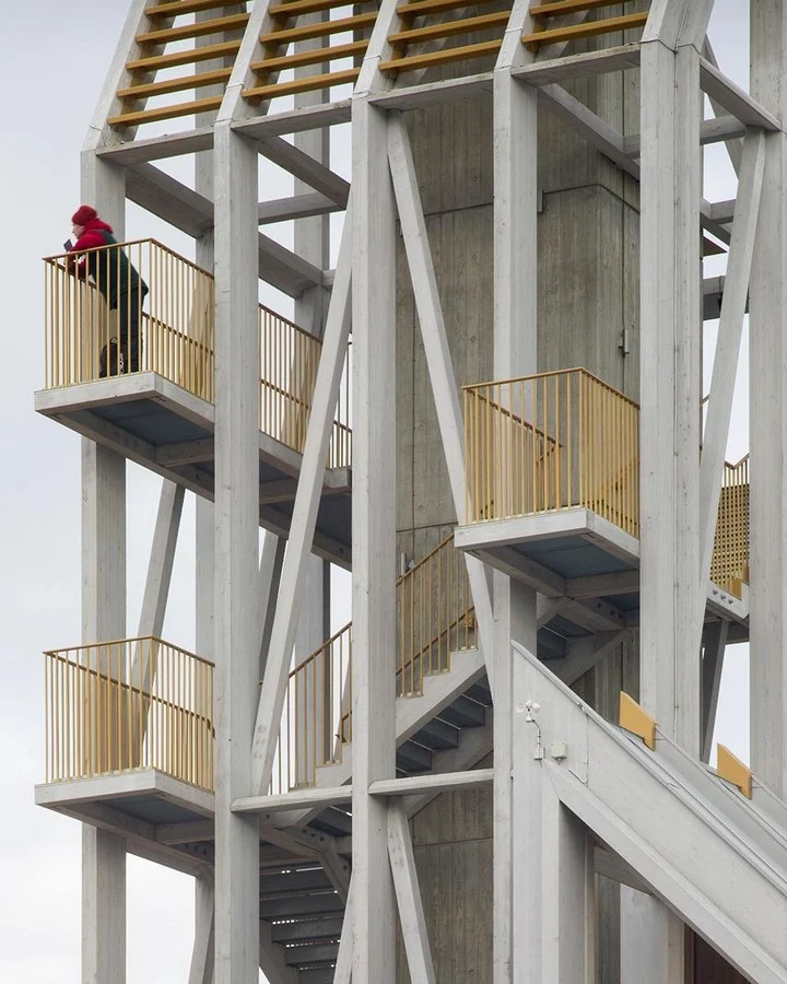 Viewing platforms of Auckland Tower showcasing vertical circulation