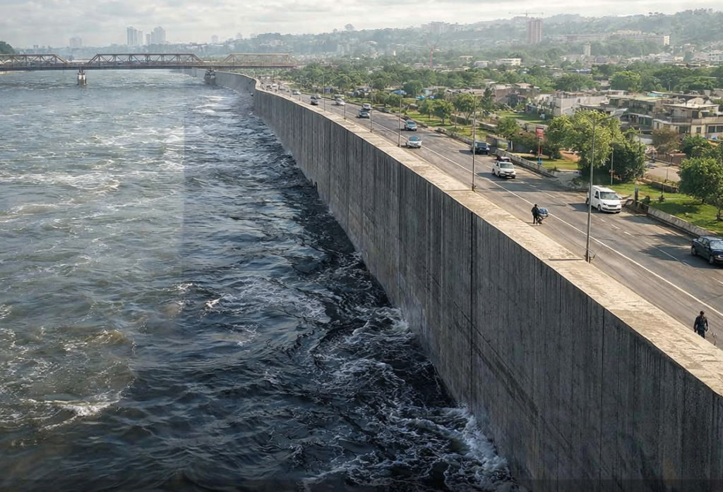 Proposed 4.7 km Yamuna flood protection wall in Delhi to prevent urban flooding