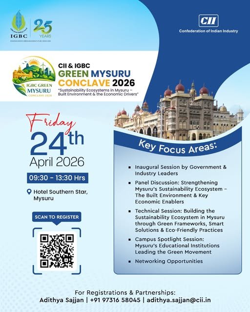 IGBC Green Mysuru Conclave 2026 to Spotlight Sustainable Urban Transformation