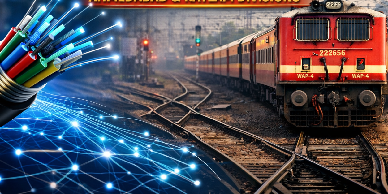 Indian Railways Approves ₹398.36 Crore Optical Fibre Cable Backbone Project for Ahmedabad and Ratlam Divisions