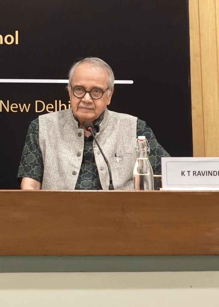 K T Ravindran speaking at Architecture Matters XI at India Habitat Centre Delhi