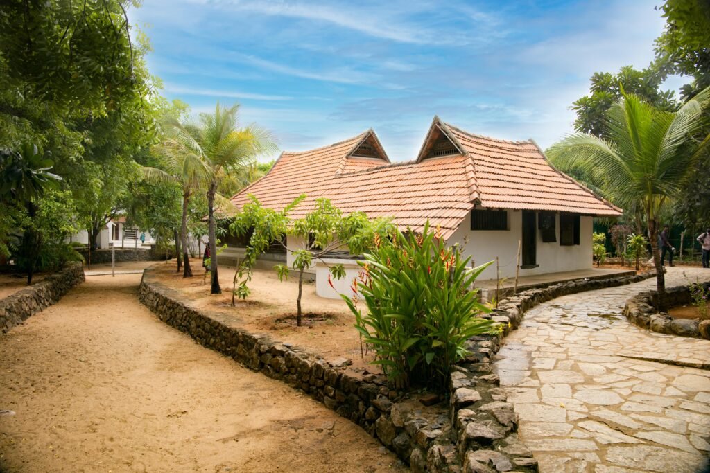 Traditional Kerala-style Puthupally House at Dakshinachitra heritage museum