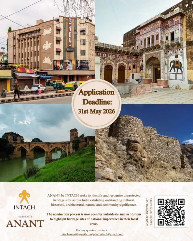 INTACH ANANT initiative inviting nominations for unprotected heritage sites across India